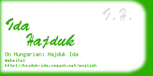 ida hajduk business card